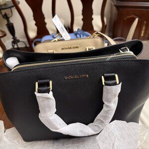 Michael Kors Saffiano Leather Satchel Crossbody